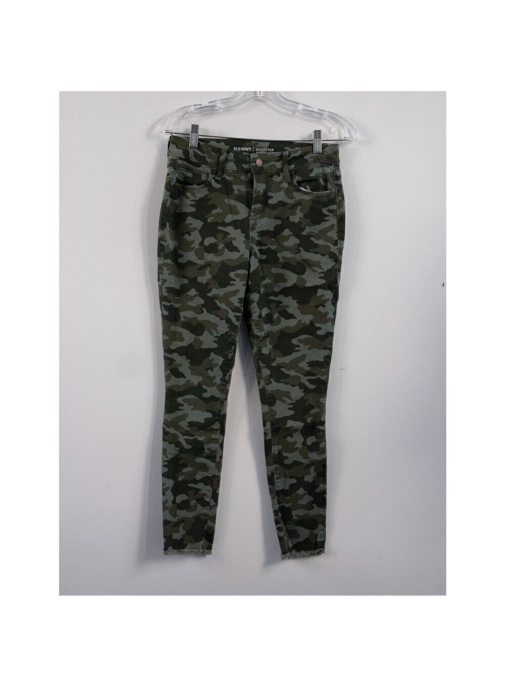 NWOT Old Navy Green Camo Rockstar Pants Size 6 Super Skinny Stretch